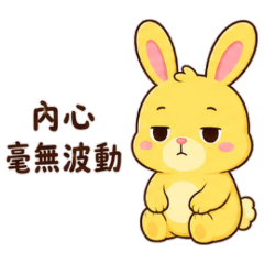 cute rabbit remained completely unmoved.