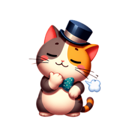 Expressive animated cat Stickers