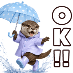 Otter stamp Sticker5