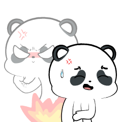 Lovely White Panda : Animated