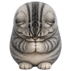 Scottish Fold Gray Cute Friend(No text)