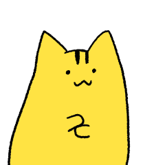 sticker yellow cat