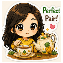 Pineapple Tea & Biscuit Time