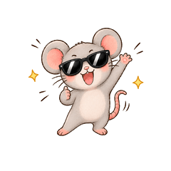 Cool Mouse Daily Stickers English ver.