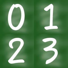 NUMBER BLACKBOARD Sticker