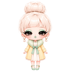 Chibi Doll Mint Everyday Stickers