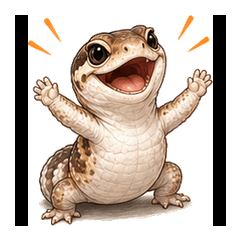 Full Reaction Fat-tailed Gecko N22