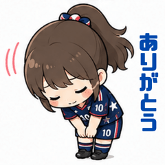 Cute Soccer Girl Expressions