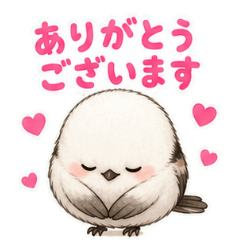 Fluffy Long-Tailed Tit  Stickers by R