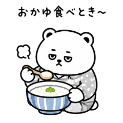 体調を気づかうくまっクマ