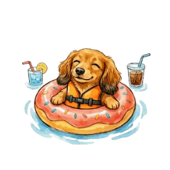 Cute Dog Stickers: Summer Edition