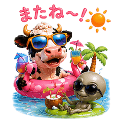 Cow and Alien Playtime