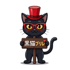 Brille the Black Cat: Everyday Stickers