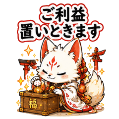 Inari White Fox Stickers