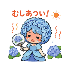 Hydrangea Fairy Rainy Season Stickers