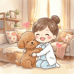 Nurse & Fluffy Poodle Daily Life