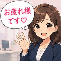 Cute Office Lady Stickers 24