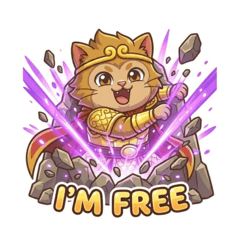 Monkey Cat: Purple Aura Big!