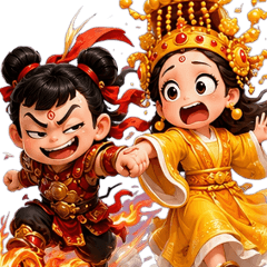 Big Stickers: Mazu & Nezha Slang