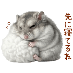Fluffy Hamster.5 Djungarian hamster