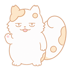Daily Deadpan White Cat