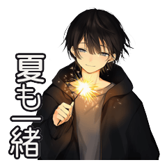 Clingy Black-haired Summer Boy