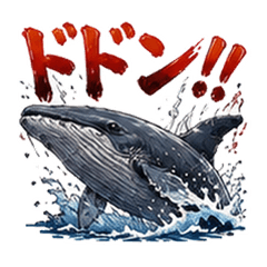 Emotional Whale Stickers