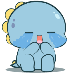 Chubby Blue Dino 3 : Animated Stickers