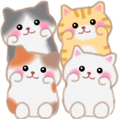 Four plump cats animation 2