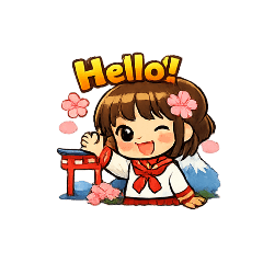 Japanese style greeting stamp