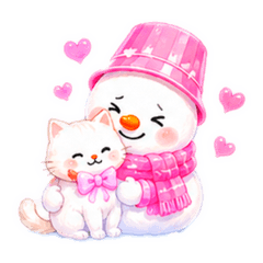 snowman  pink