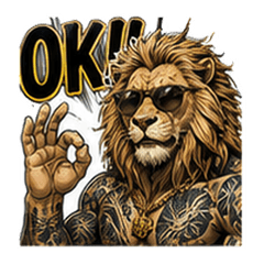 King Lion Boss Stickers
