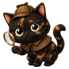 Detective Tortoiseshell Cat