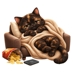Lazy Tortoiseshell Cat