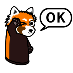 Little red panda puppet