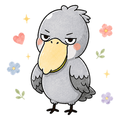 Gentle Shoebill Everyday Reply Stickers