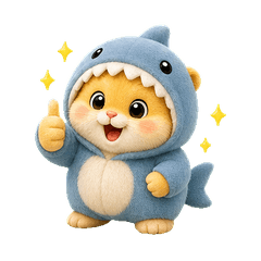 Chubby Shark Hamster Mood(No text)