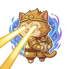 Monkey Cat: Cute Stickers 1!