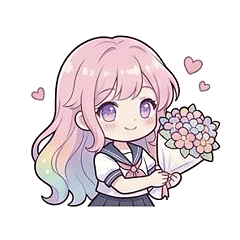Cute and colorful girl(daily stickers-P)