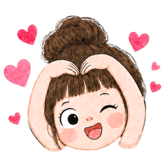 丸子頭女孩❤️浮誇無字實用表情包