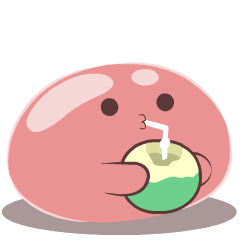 Round Slime Pink : Animated Stickers