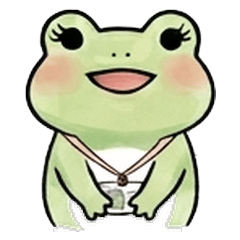 Cute Office Frog: Polite Work Stamps