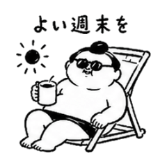 Greeting Sumo Wrestler Stickers