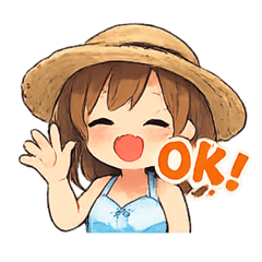 A girl spending her summer vacation
