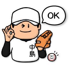Baseball sticker for Nakajima :FRANK