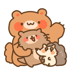 Bear Popcupine Otter Sticker