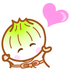 Onion character sticker