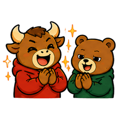 Stock Trader Bull & Bear Stickers Ver.3