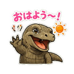 komodo dragon cute - Daily Chat Stickers