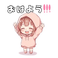 Cute and expressive girl stickers